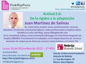 PONENCIA EN LA 29ª EDICIÓN DE LA PINK SLIP PARTY DE MADRID